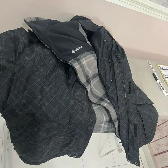 Columbia 2 in 1 fleece inner lining water resistant outer shell jacket - Picture 9 of 13